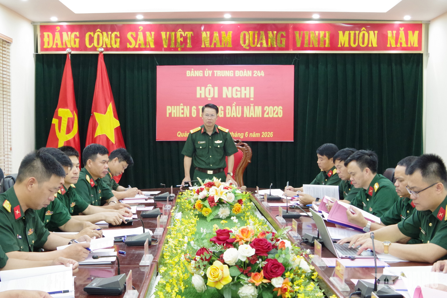 Quảng Ninh: Đảng ủy Trung đoàn Bộ binh 244 triển khai nhiệm vụ 6 tháng cuối năm 2026